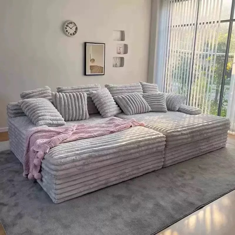 Striped sofa