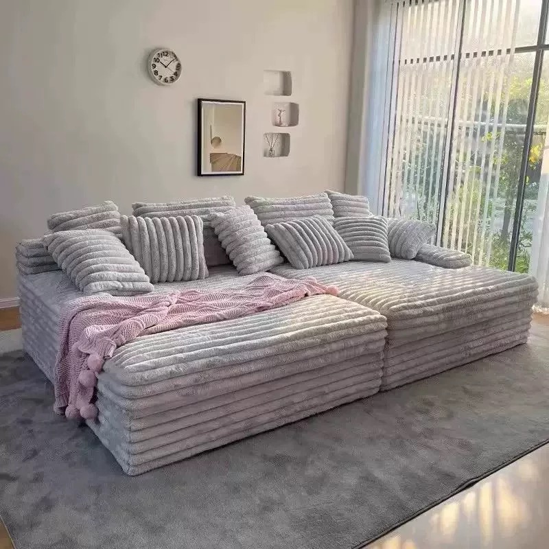Striped sofa