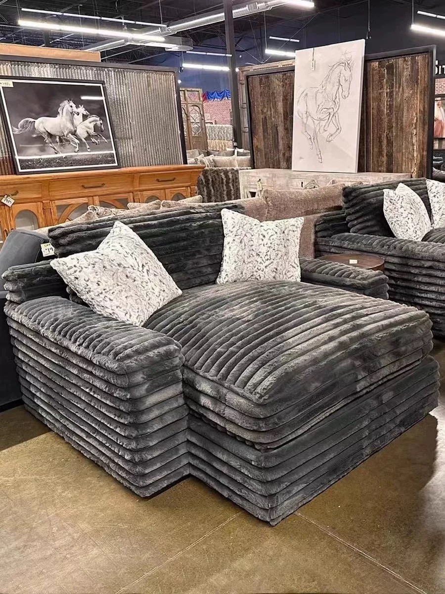 Striped sofa