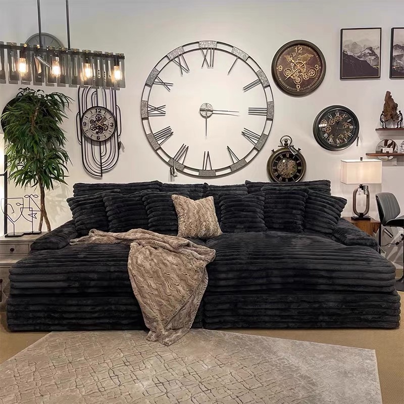 Striped sofa